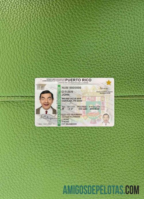 Porto Rico DL fotovisual frontal baixar para verificação